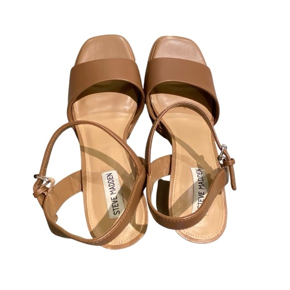 STEVE MADDEN RAYDEN Women's size 11M Brown Platform Sandals with Chunky Heel - Picture 3 of 9